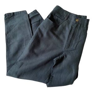 VINTAGE TALBOTS LINEN Pants Mom Jeans High Rise Waisted Black Mom Straight